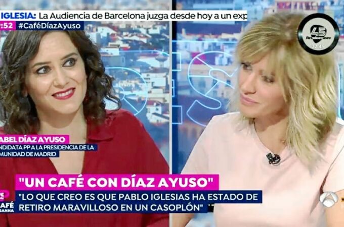 Isabel Díaz Ayuso en una entrevista con Susanna Griso.
