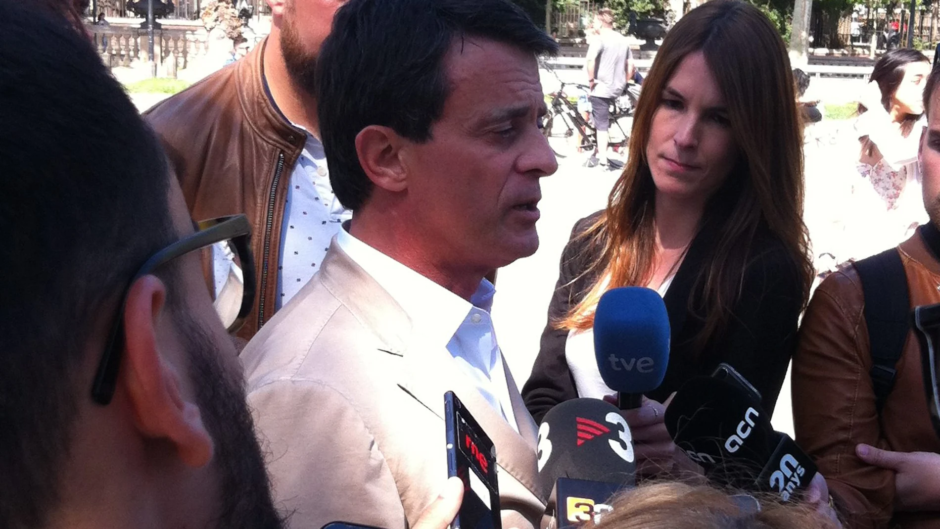 Manuel Valls ayer en el Arco del Triunfo