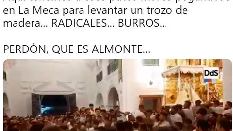 Los ofensivos comentarios de "Mongolia"sobre El Rocío que han incendiado Twitter