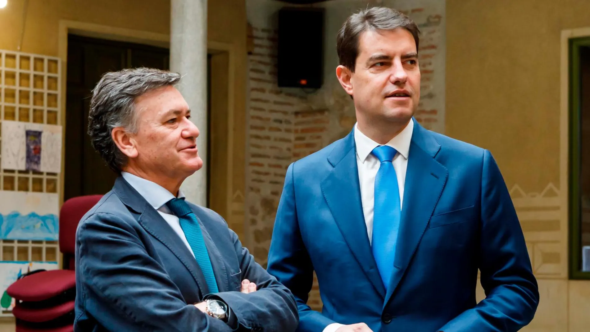 El presidente de las Cortes regionales, Ángel Ibáñez, realiza una visita institucional a la provincia Segovia y mantiene un encuentro con el presidente de la Diputación, Francisco Vázquez