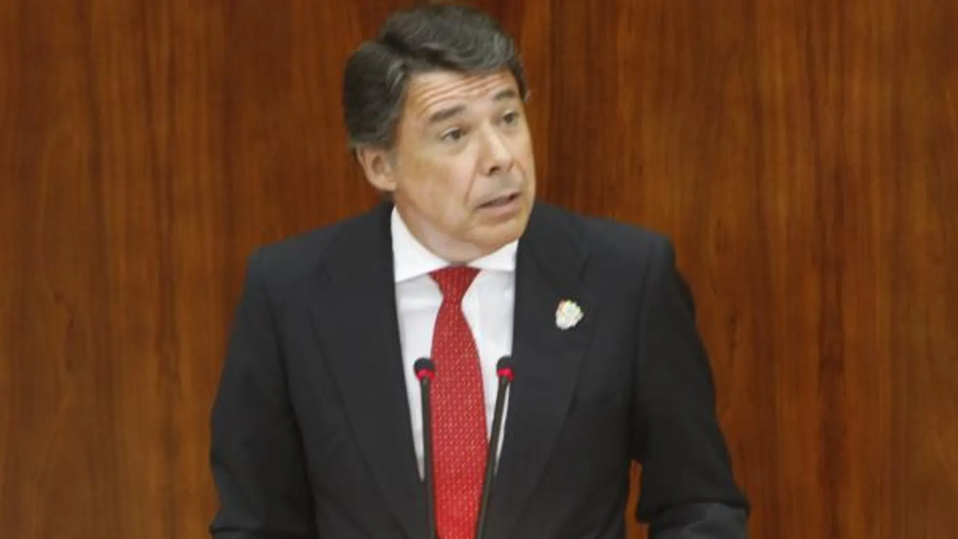 Ignacio González, en un momento del Debate sobre el Estado de la Region en la Asamblea de Madrid