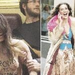 De izda. a dcha., Lara Alcázar Miranda en el Congreso, Carrie Bradshaw de «Sexo en Nueva York», diferentes imágenes de «The Carrie Diaries»