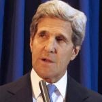 El Secretario de Estado de Estados Unidos, John Kerry, durante su comparecencia en Ammán