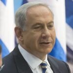 El primer ministro israelí Benjamin Netanyahu, durante una reunión de su gabinete en Jerusalén hoy