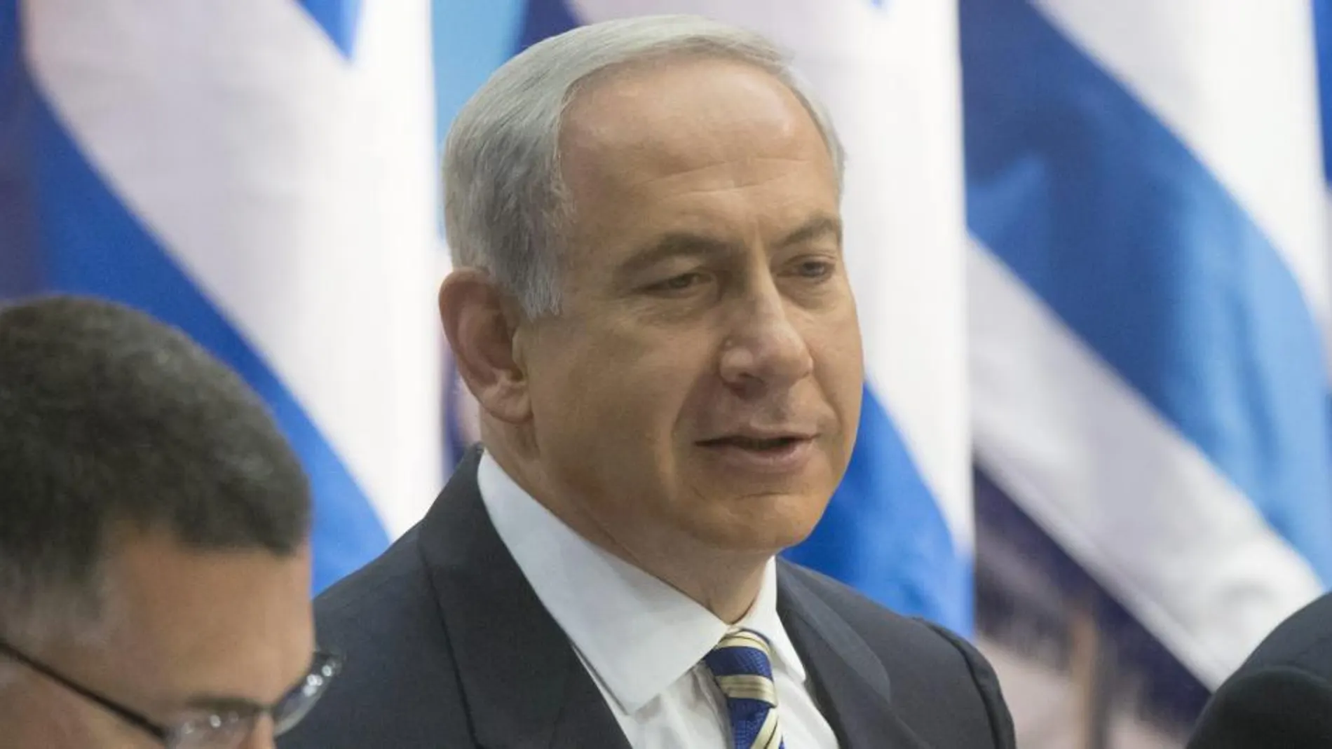 El primer ministro israelí Benjamin Netanyahu, durante una reunión de su gabinete en Jerusalén hoy