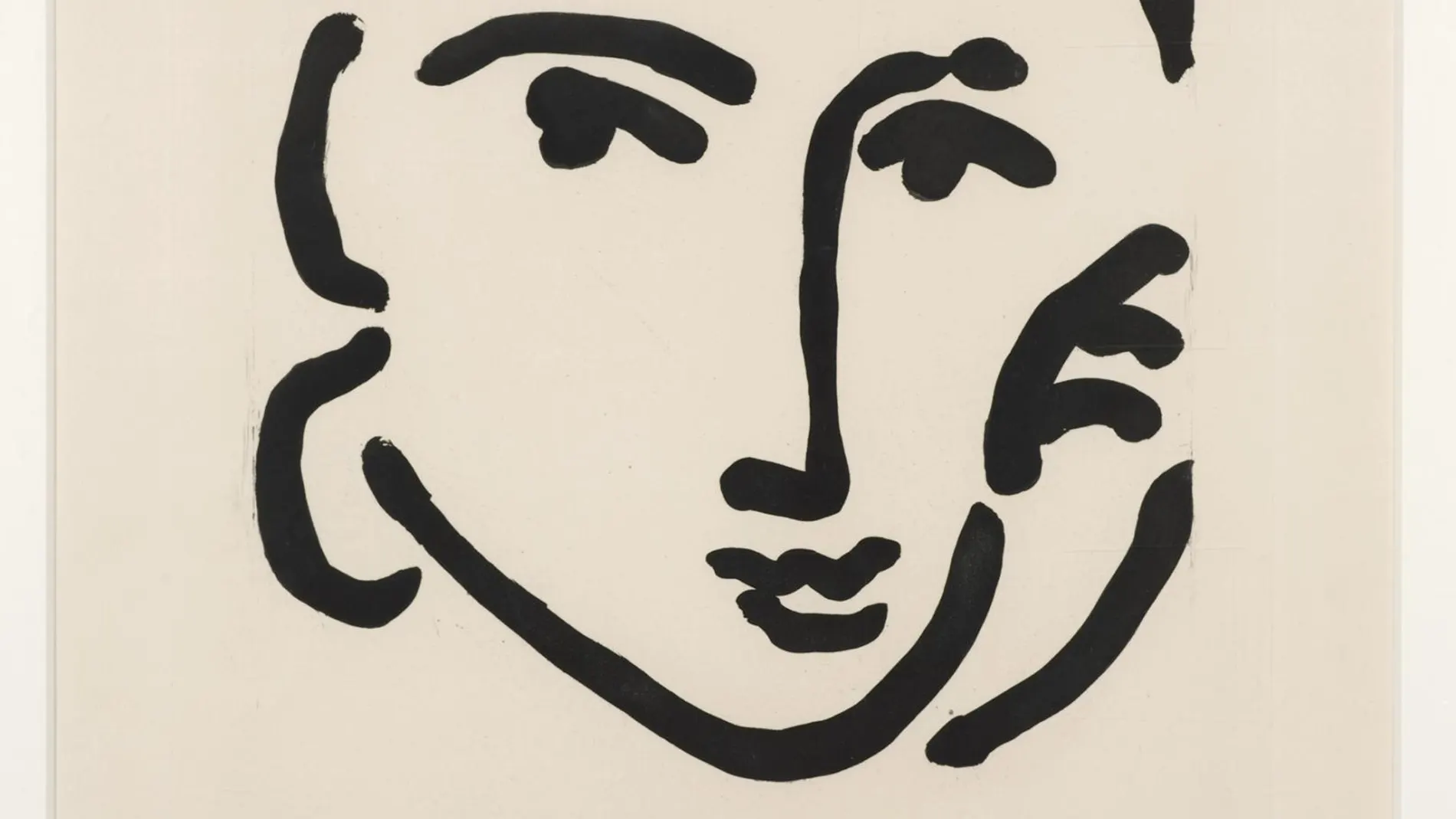 En la obra "Nadia con expresión seria"(1948), Matisse utilizó la técnica de aguatinta al azúcar