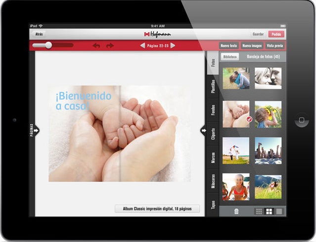 Crea álbumes digitales personalizados en iPad con Hofmann