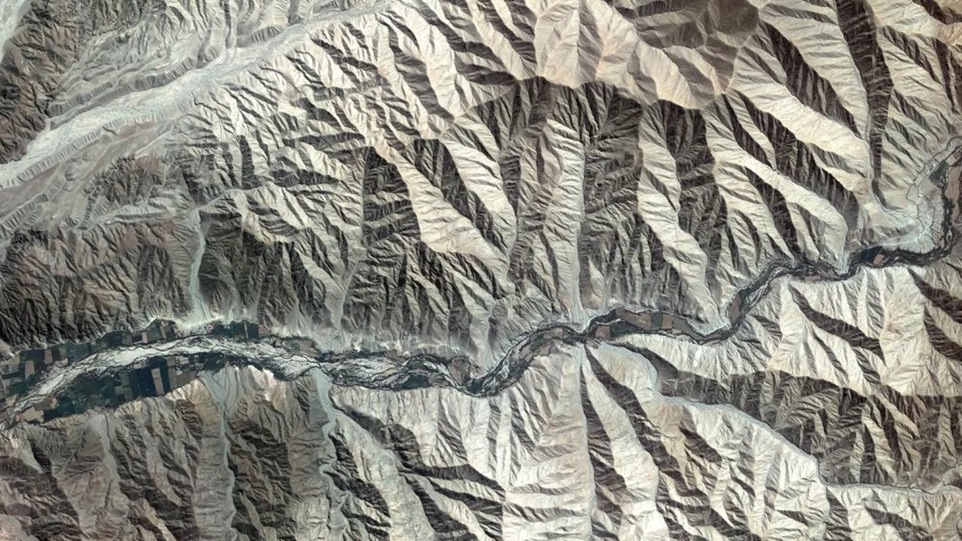La cordillera de los Andes, desde el espacio