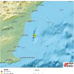 Mapa del epicentro del terremoto