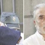 Salvador Mera y Roberto Carmona, ayer, conducidos a los juzgados