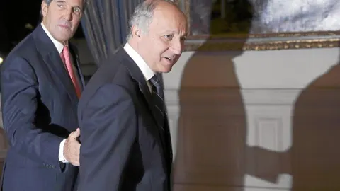 El secretario de Estado estadounidense, John Kerry, y el ministro de Exteriores francés, Laurent Fabius, se reunieron ayer en París