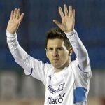 Leo Messi, durante un entrenamiento en Guatemala con Argentina