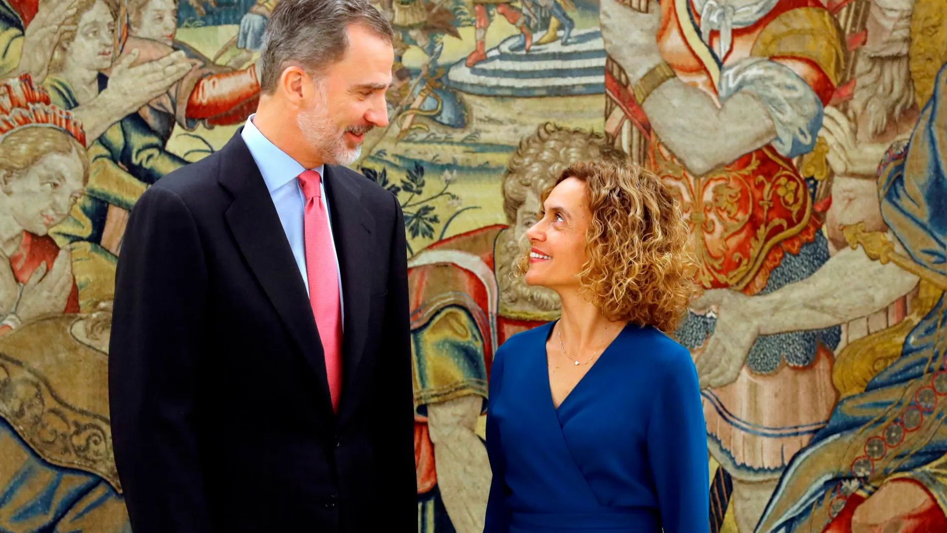 El Rey Felipe VI recibe en audiencia a la presidenta del Congreso de los Diputados, Meritxell Batet/Ep