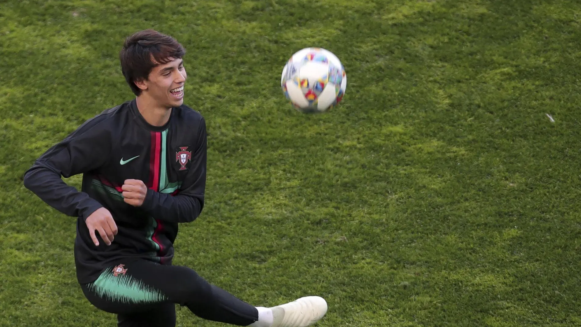 Joao Felix, en un entrenamiento con la selección portuguesa