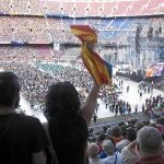 El Camp Nou acogió ayer el «concierto por la libertad», un acto pensado para dar alas al proceso sobera- nista en Cataluña