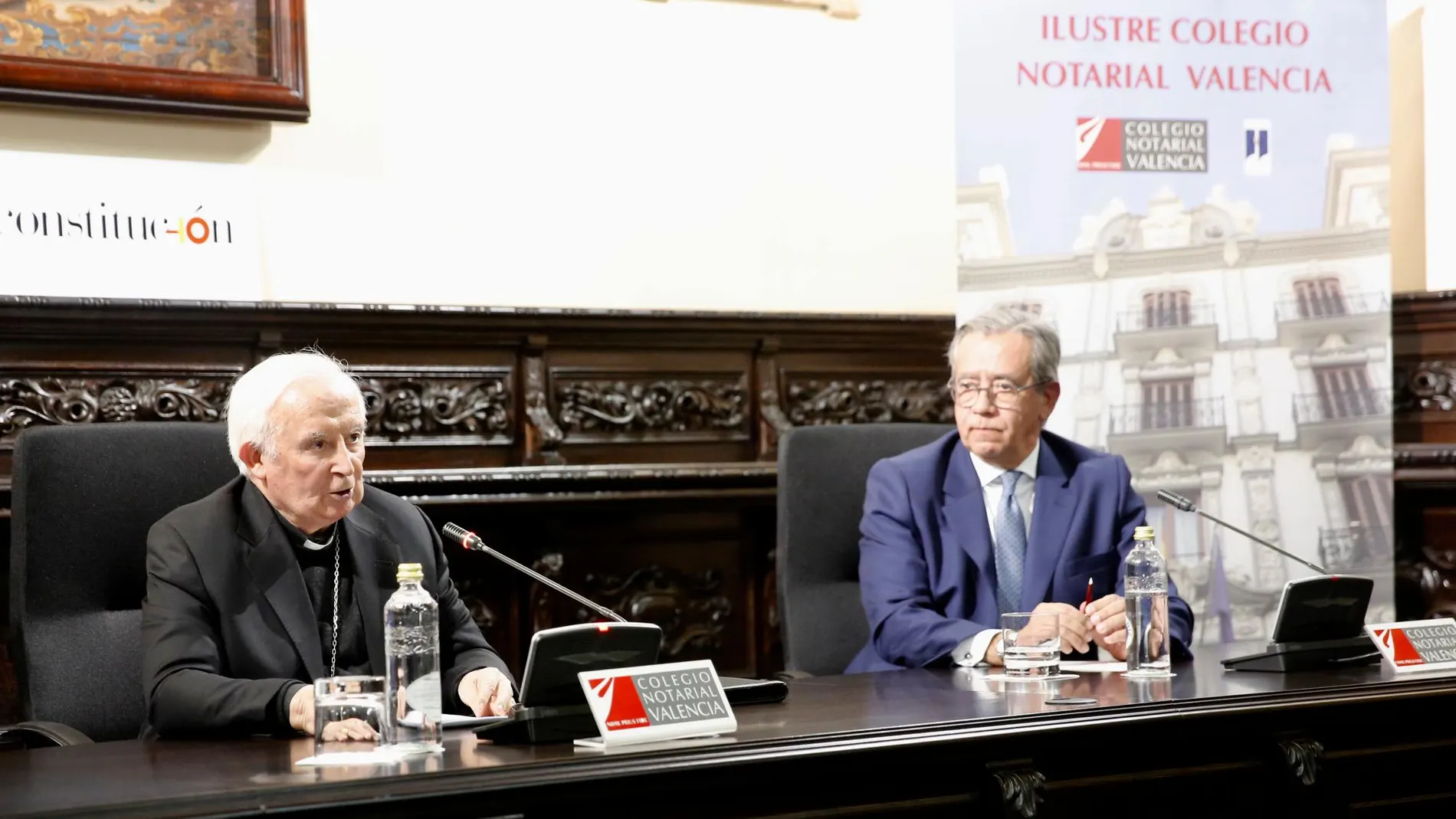 El cardenal arzobispo impartió en el Colegio Notarial de Valencia una conferencia con el título «Iglesia y Estado en el Régimen Constitucional»