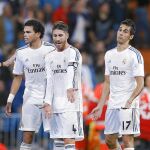 Pepe, Sergio Ramos y Arbeloa, en un partido de esta temporada