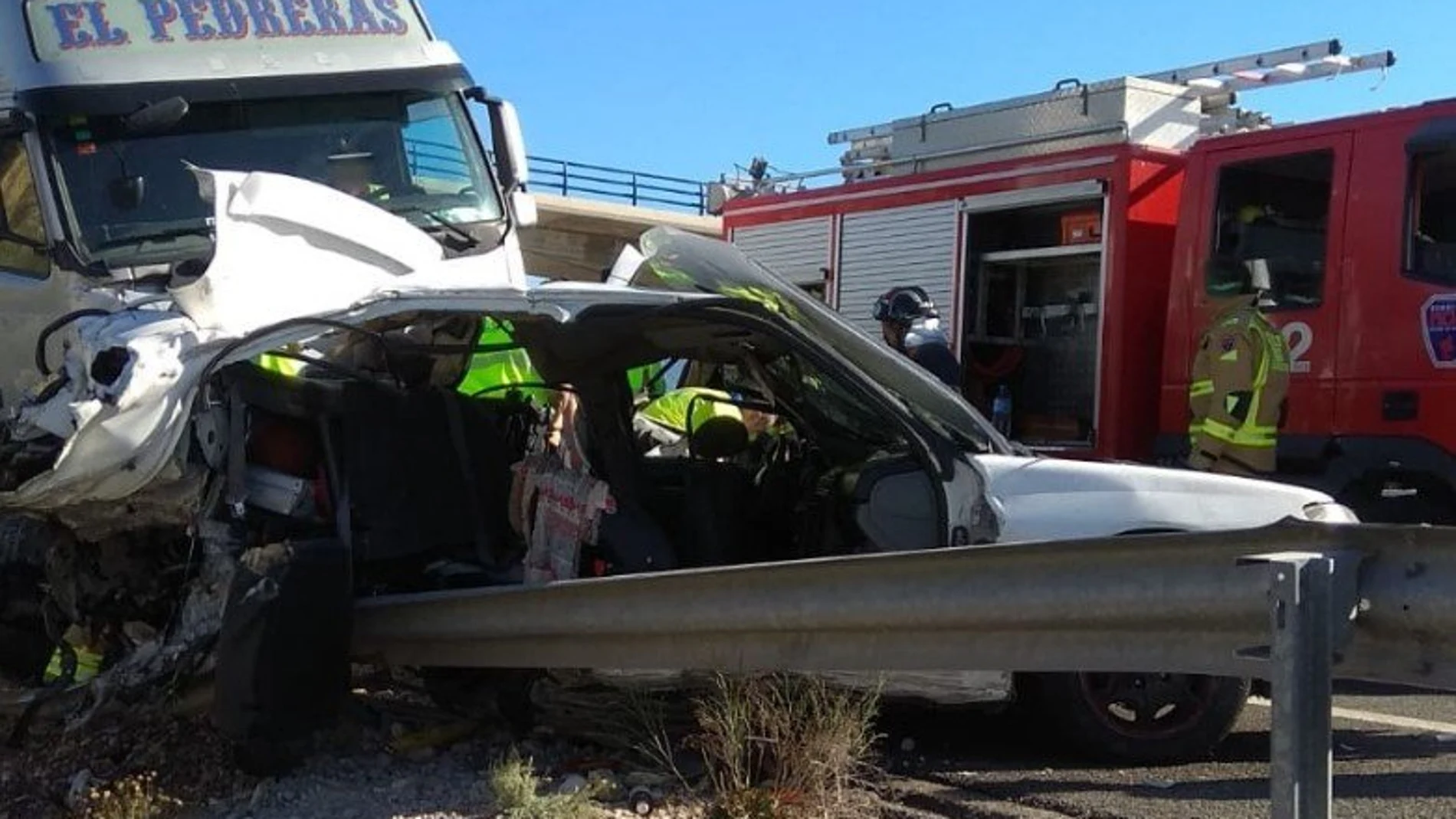 Imagen del accidente de Emergencias Murcia.