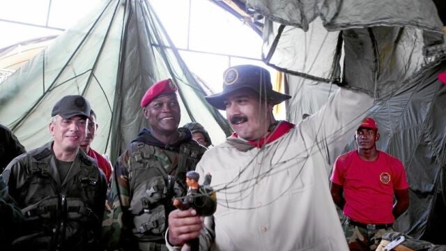 El presidente venezolano, Nicolás Maduro, ayer en una ceremonia militar en Cojedes (Venezuela)