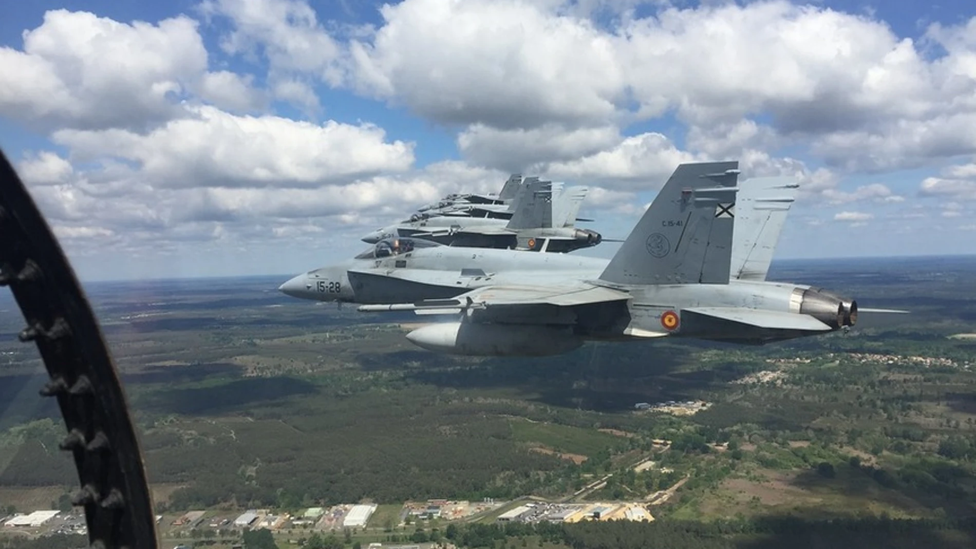 Los F-18 españoles, camino del “Tiger Meet”