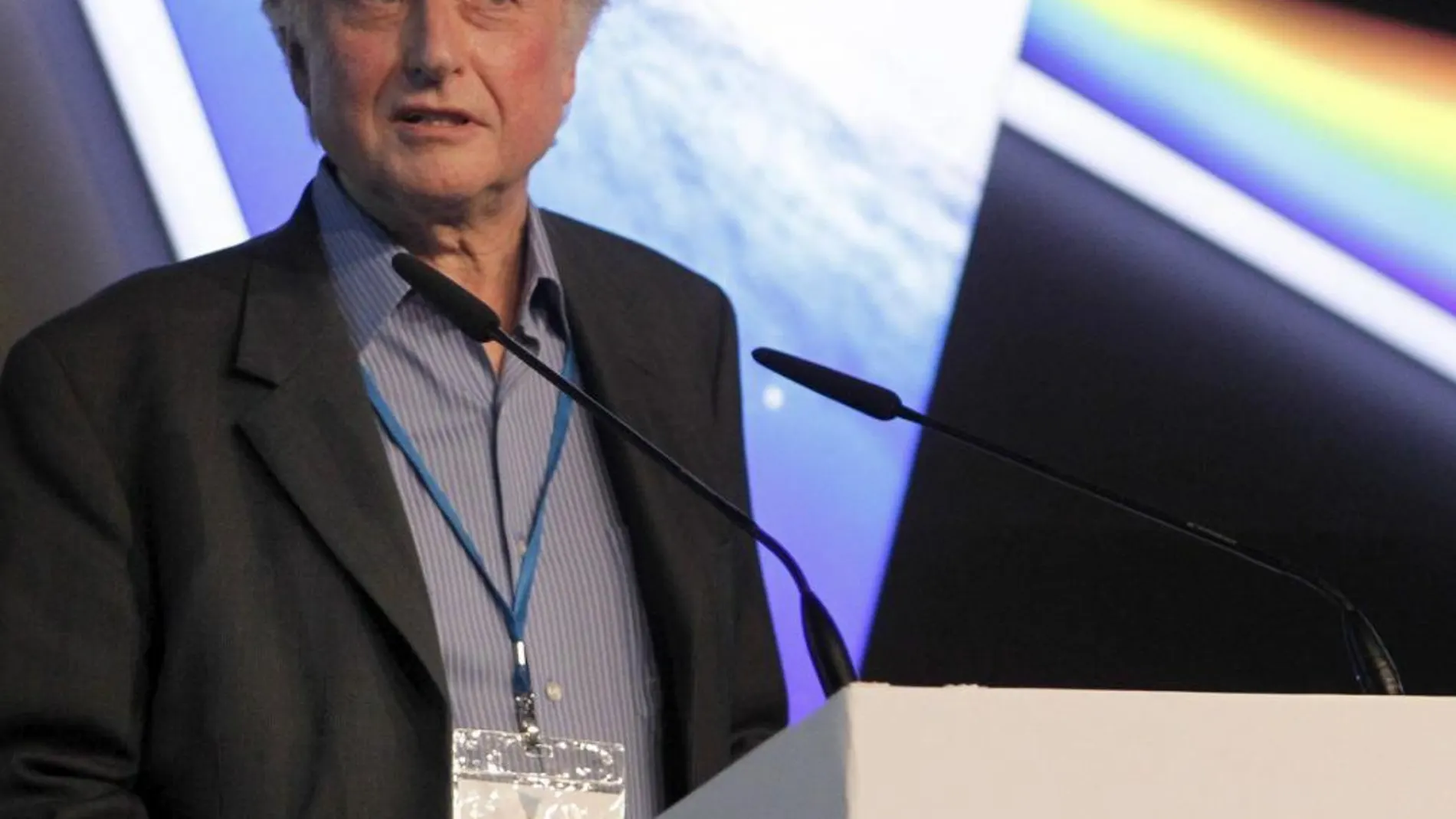 El biologo evolucionista británico Richard Dawkins, durante su intervención en el festival científico Starmus