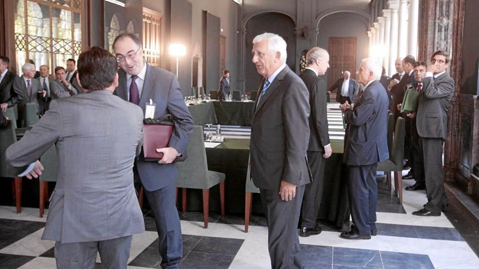 Herrero, junto a una delegación de empresarios en San Telmo