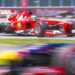 En la imagen, el Ferrari de Fernando Alonso en una carrera de la pasada temporada