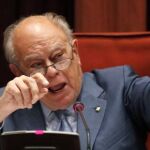 El expresidente de la Generalitat, Jordi Pujol, durante su comparecencia en el Parlamento de Cataluña