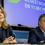 Los secretarios de Estado de Empleo y de Seguridad Social, Engracia Hidalgo (i) y Tomás Burgos, respectivamente.