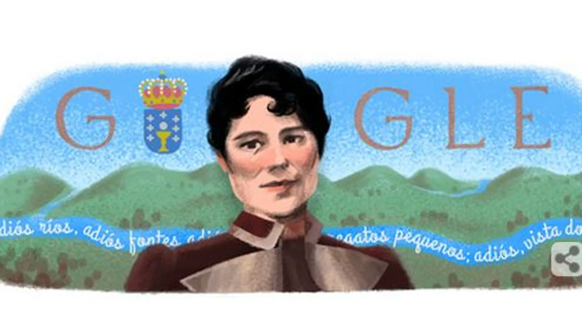 Rosalía de Castro, en el doodle de Google