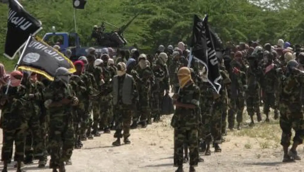 Miembros de Al Shabaab en Somalia.