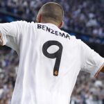 Karim Benzema celebra el gol que ha marcado al Bayern de Múnich.