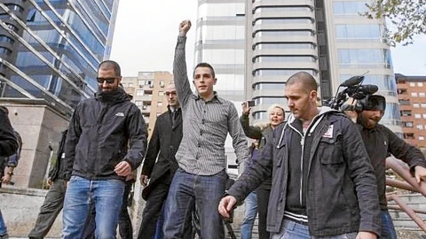 «Alfon», a la salida de los Juzgados