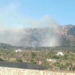 Imagen del incendio de Denia.