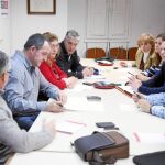 Reunión ayer de los sindicatos de Cesii en Valladolid