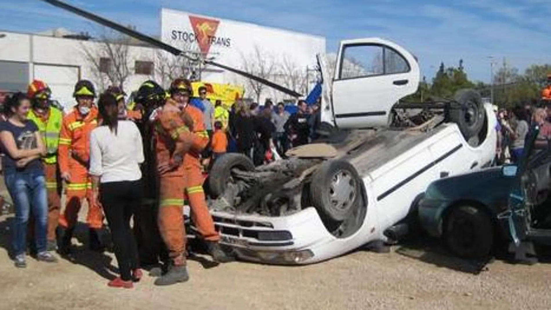 Imagen de un simulacro de excarcelación en Aladaia