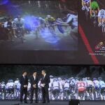 Carlos Sastre en el homenaje al "Chava"durante la presentación de la Vuelta 2014