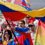 Nicolás Maduro, durante una marcha a favor de su Gobierno, el pasado sábado en Caracas