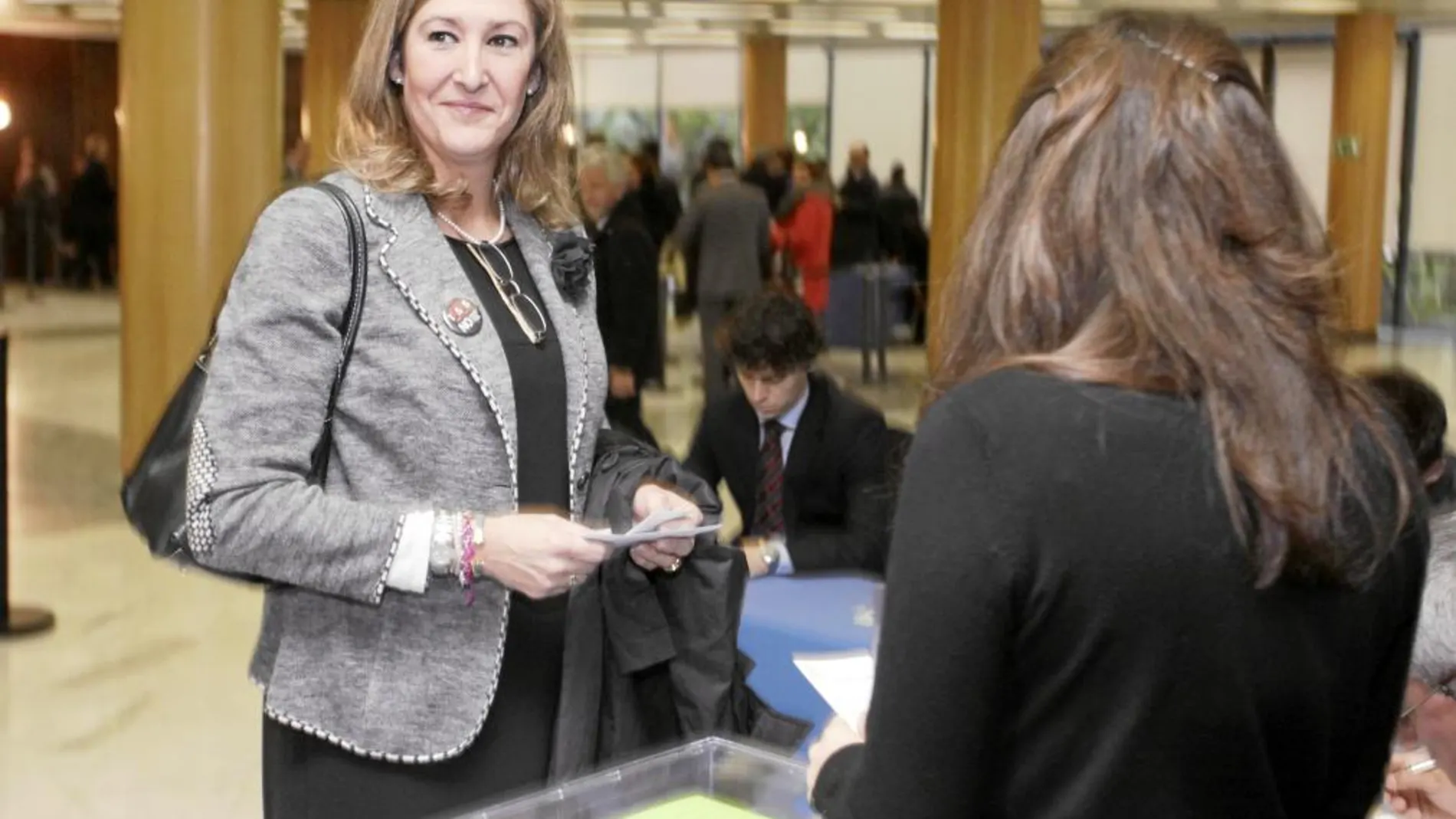 Sonia Gumpert procedía a votar el pasado martes, 18 de diciembre