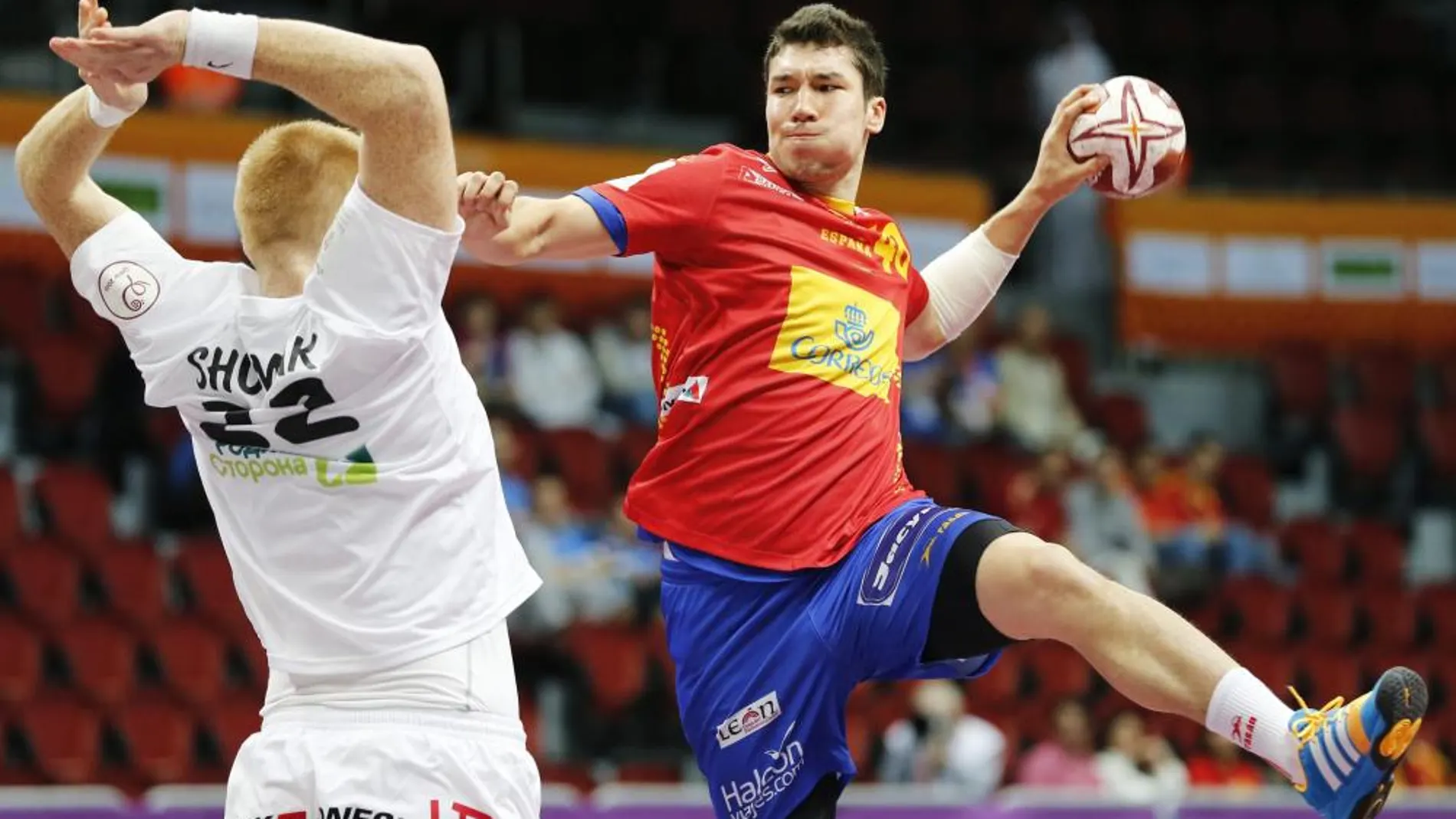 El jugador de la selección española de balonmano, Alex Dujshebaev