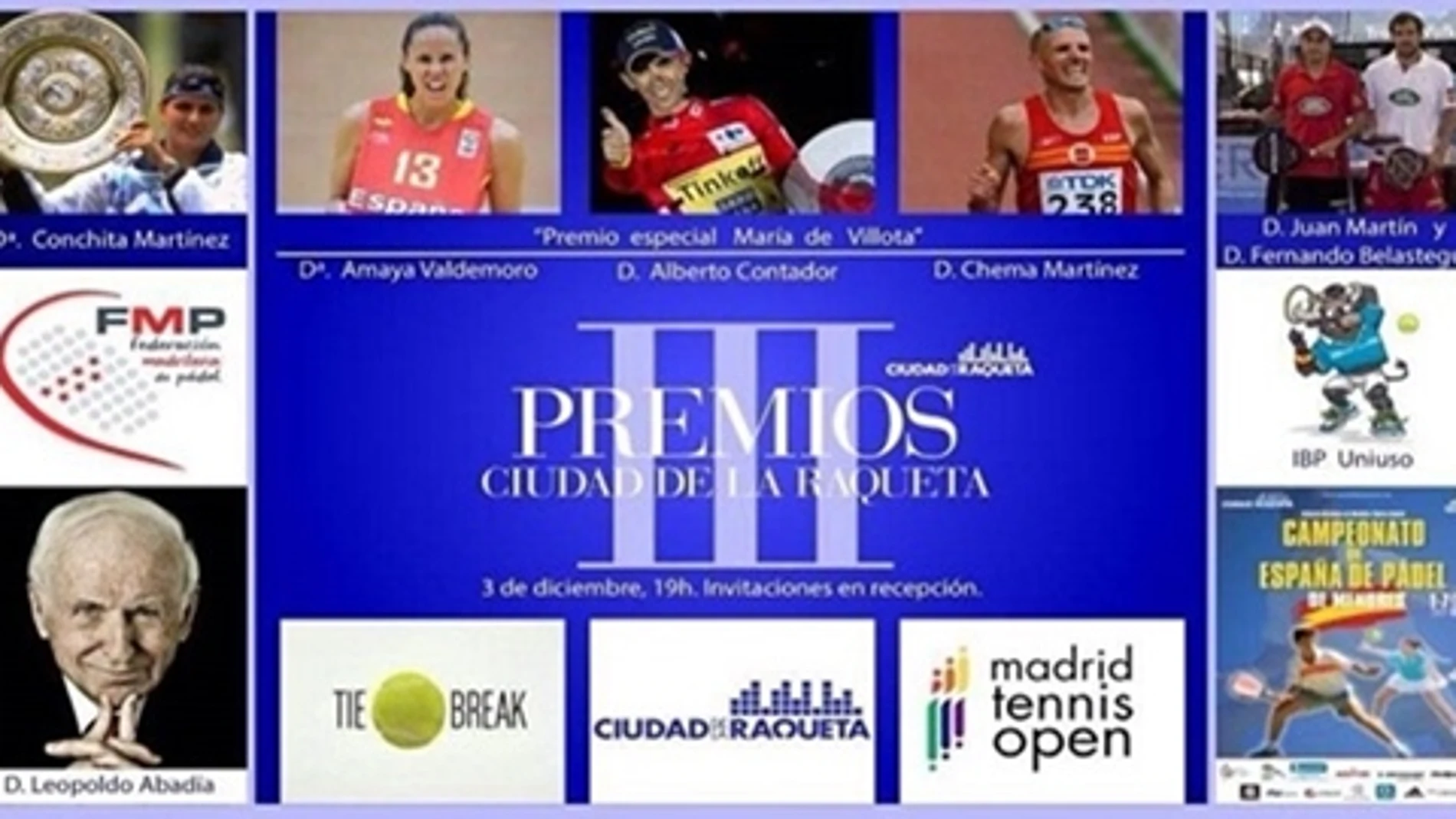 Cartel de los premios.