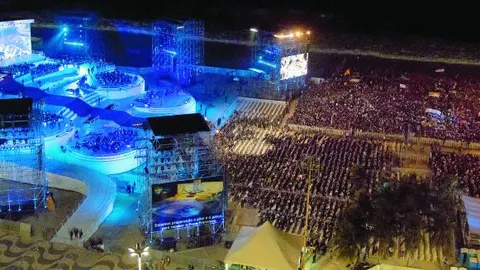 El Santo Padre habló a los peregrinos que llenaban la playa de Copacabana