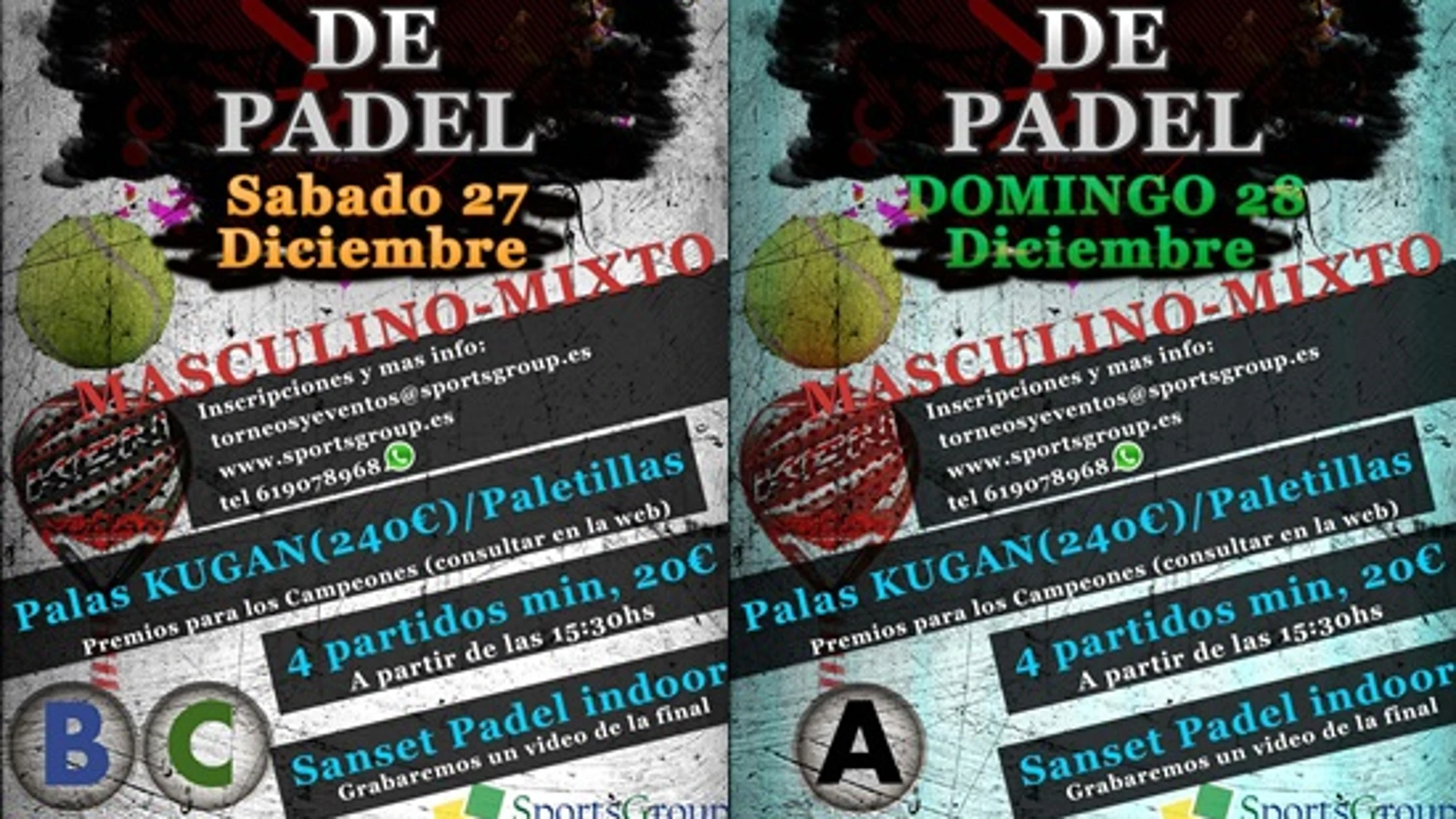 Torneos fin de semana Sanset Padel Indoor