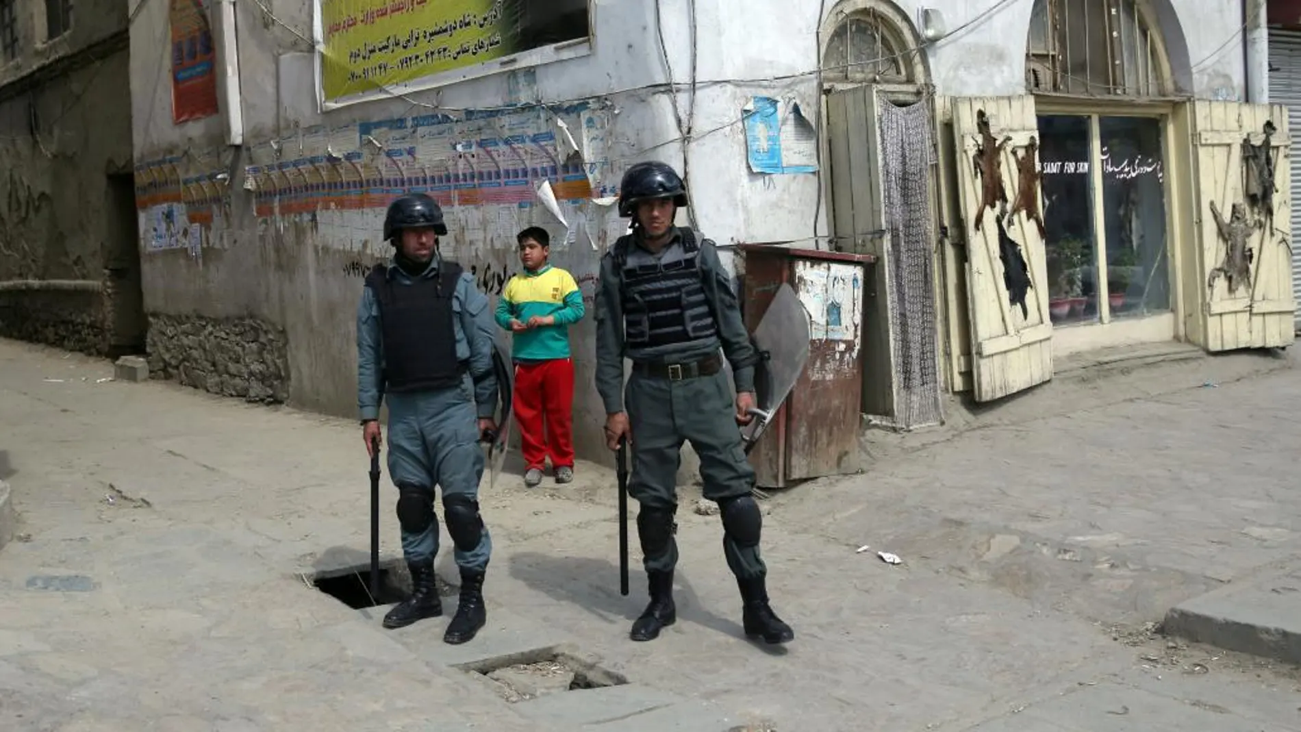 Fuerzas afganas de seguridad en Kabul, Afganistán