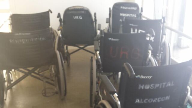 Roban más de 100 sillas de ruedas en los hospitales de Alcorcón y Móstoles