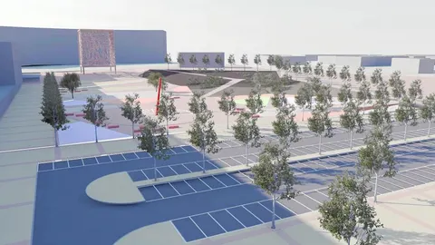 El espacio incluirá 230 plazas de aparcamiento en superficie