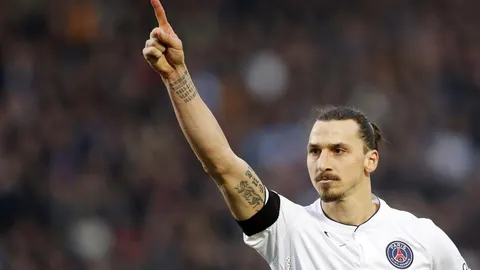 Zlatan Ibrahimovic durante el partido contra el Girondins Bordeaux