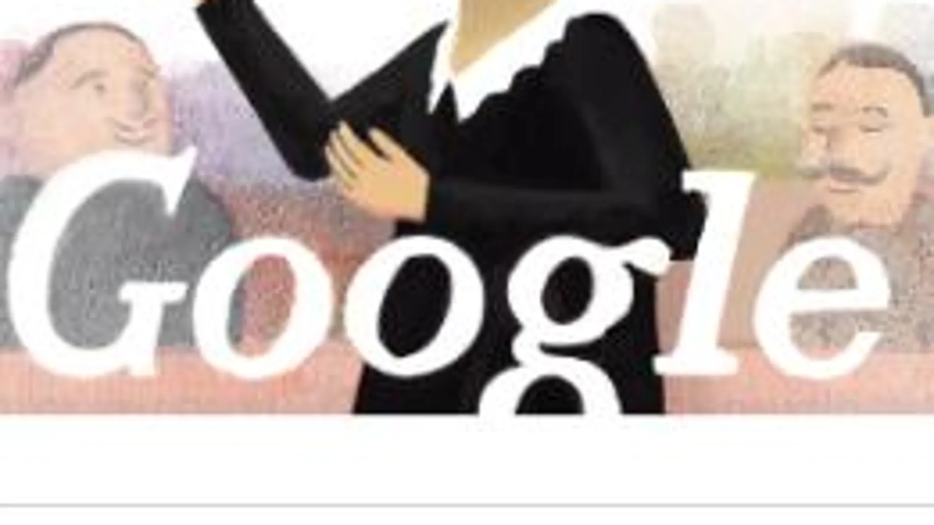Clara Campoamor da un discurso en el doodle de Google