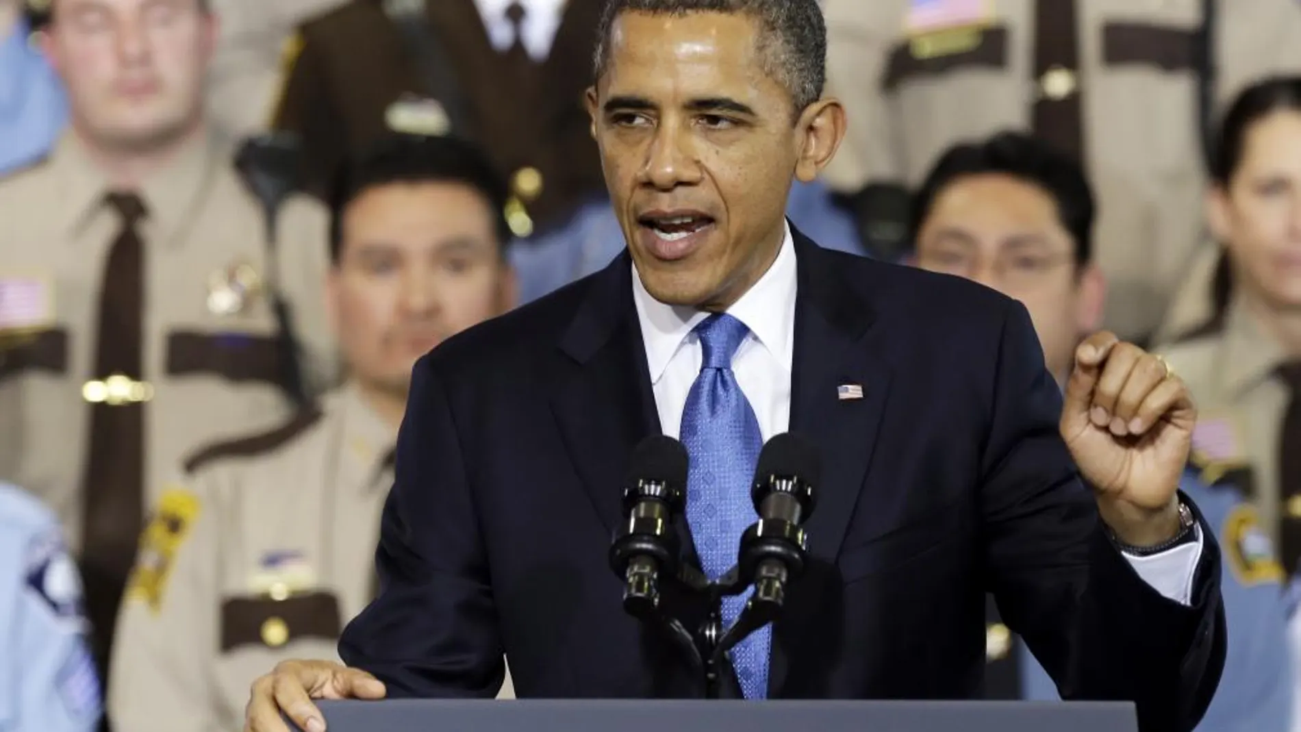 Barack Obama, durante el discurso pronunciado en Minneapolis