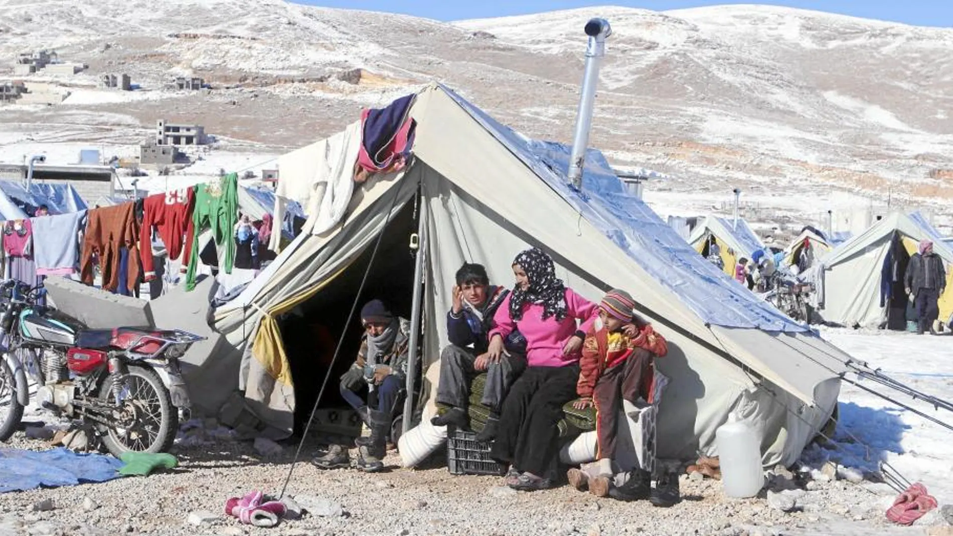Un campamento de refugiados sirios en Líbano